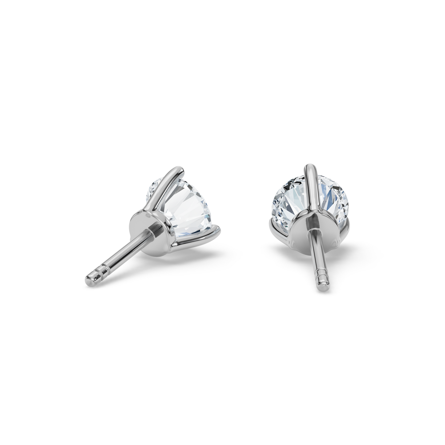 3-Prong Diamond Stud