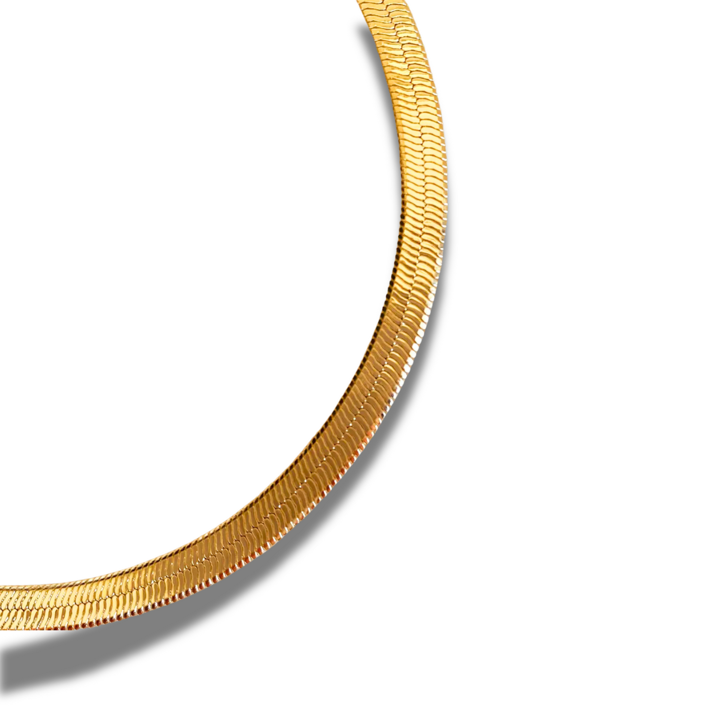 18k Gold Filled 4mm Herringbone Bracelet