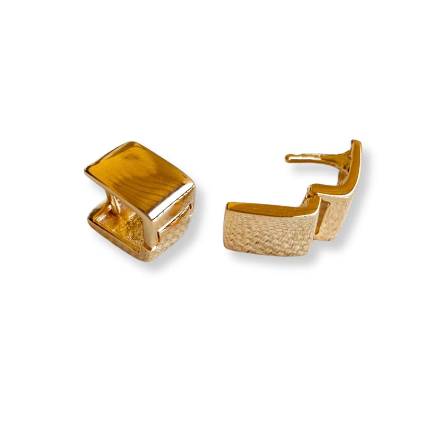 18k Gold Filled Square Clicker Huggies