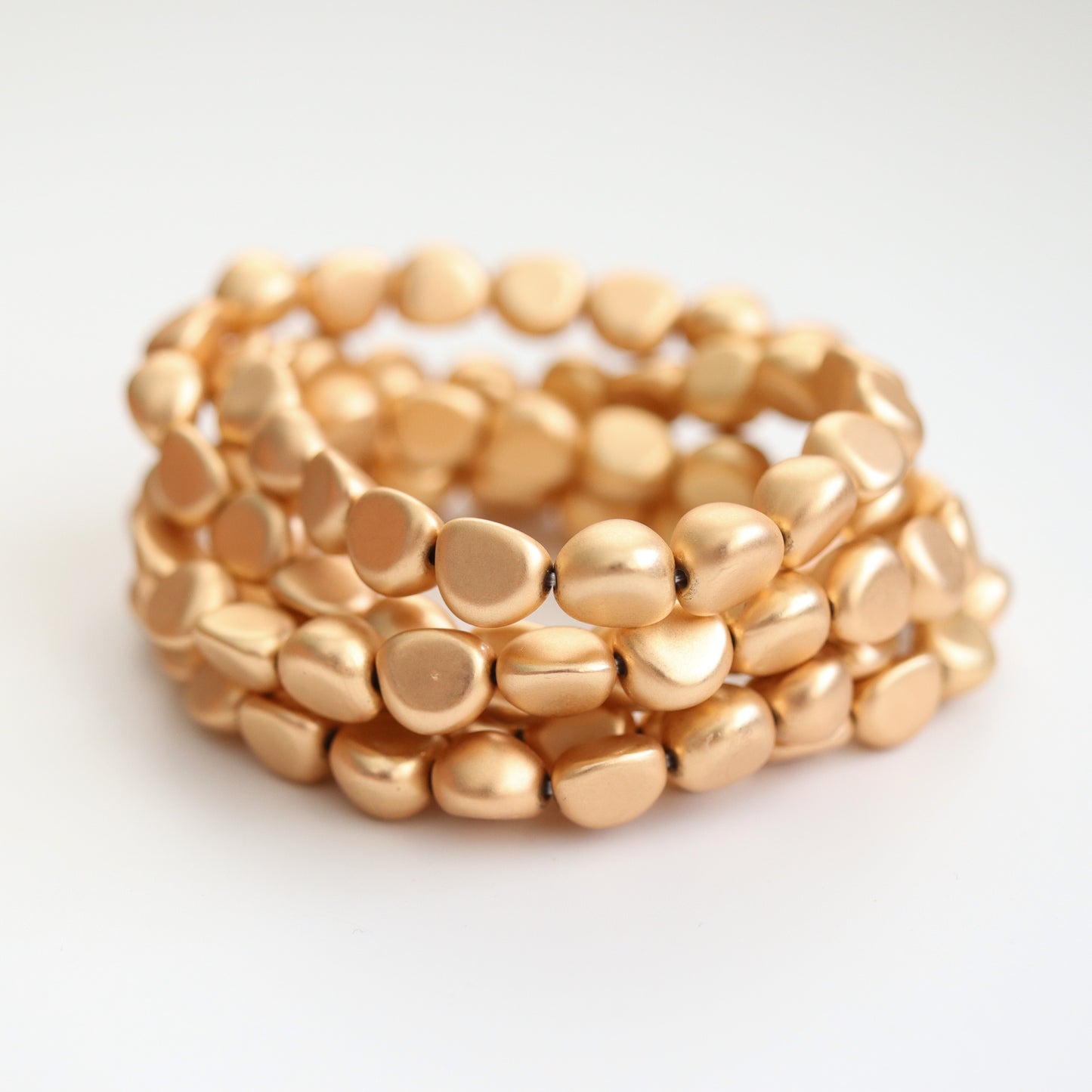 Matte Gold Bracelet Stack