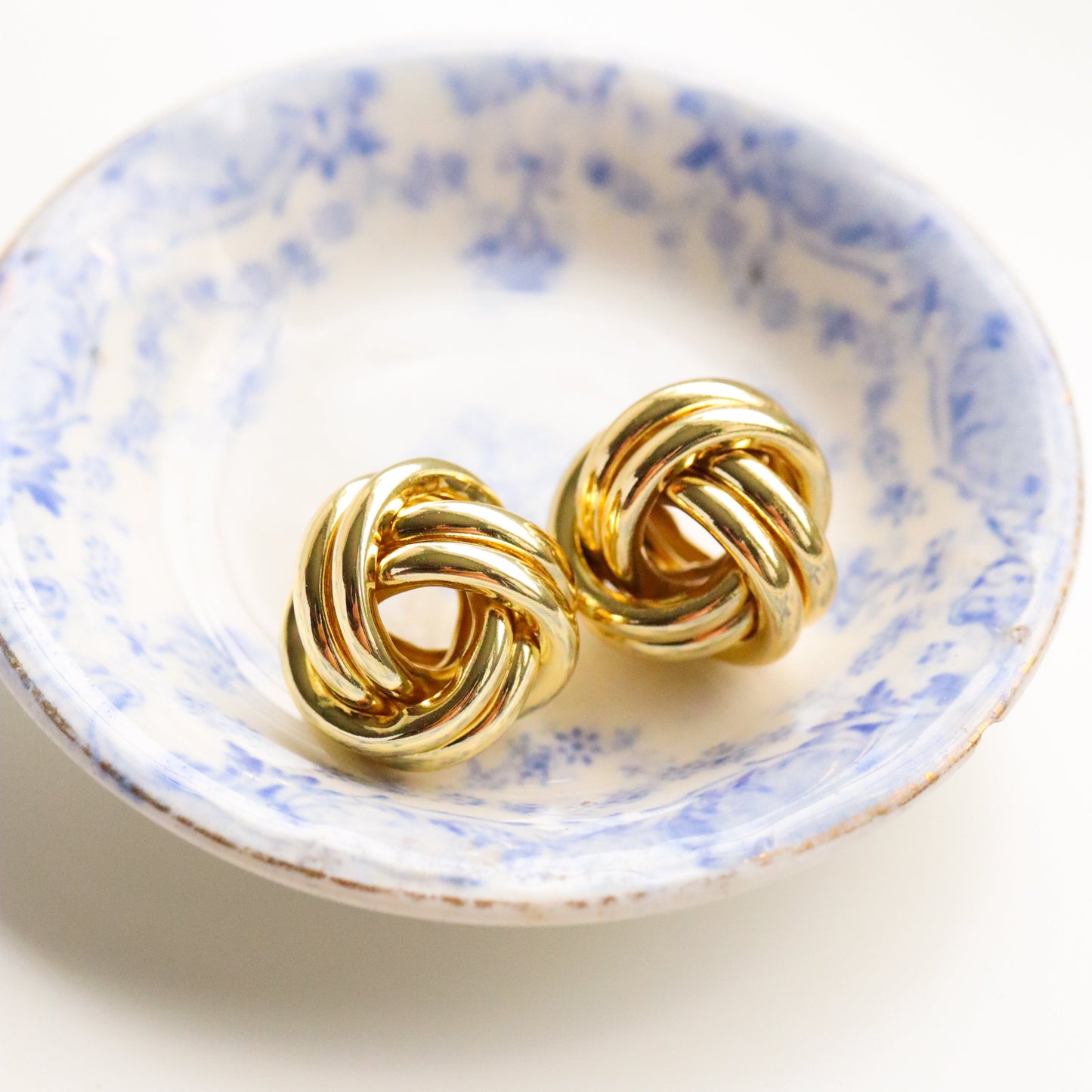 Gold Filled Knot Stud Earrings