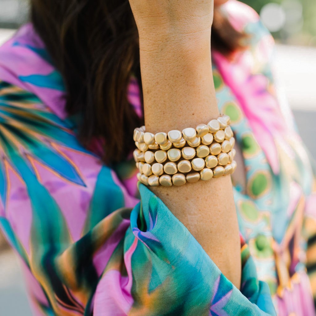Matte Gold Bracelet Stack