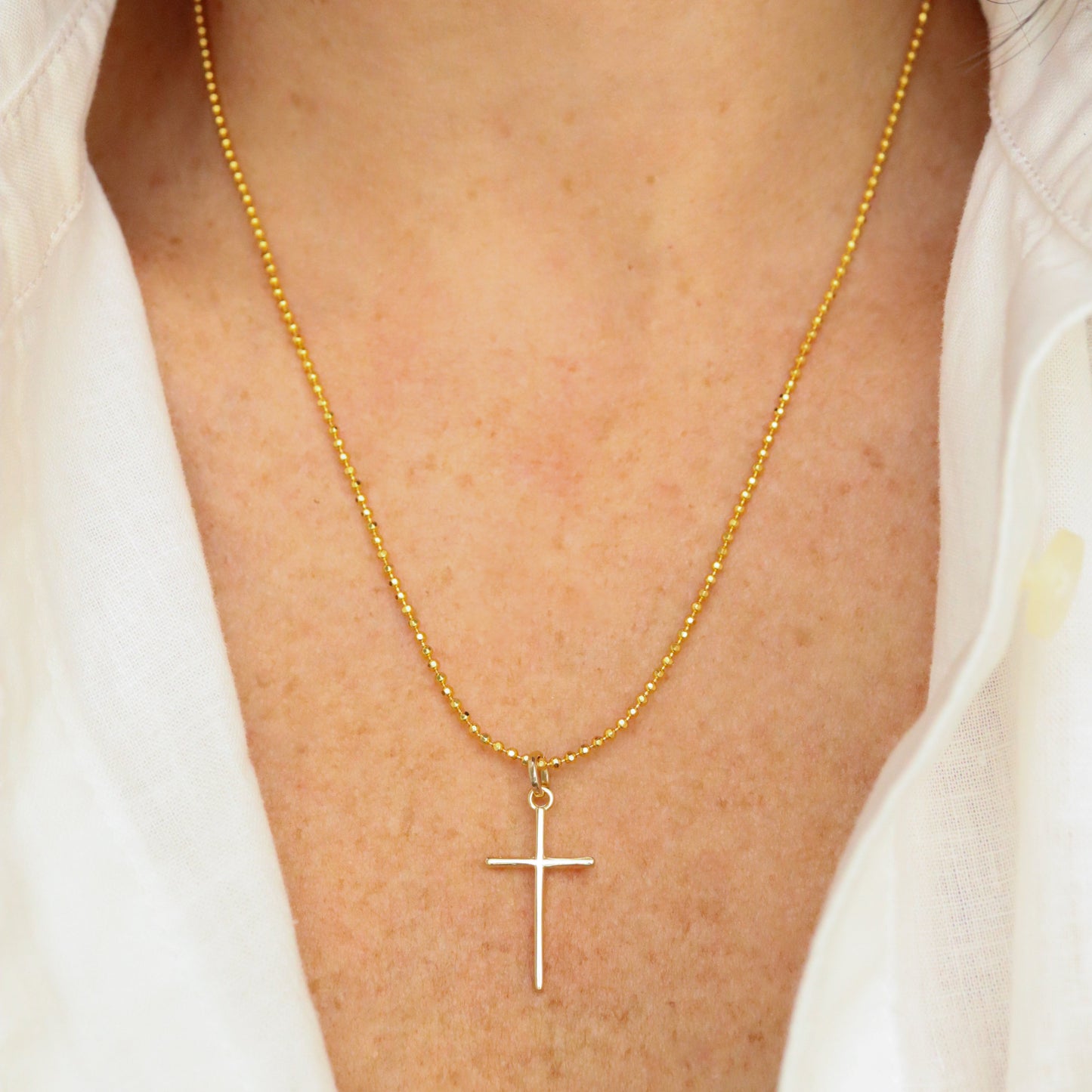 Gold Filled Round Beaded 18" Layering Chain