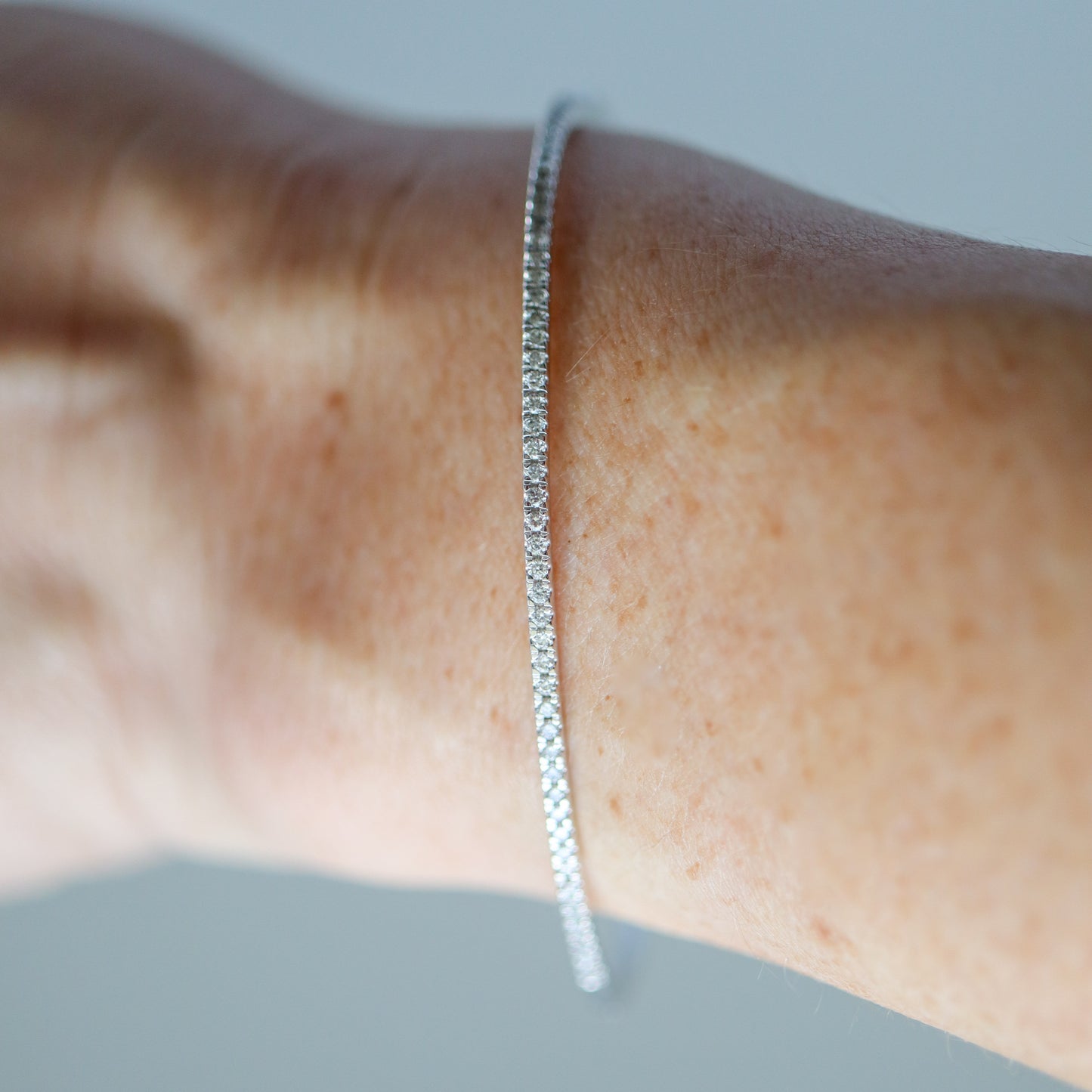 White Gold Diamond Bangle
