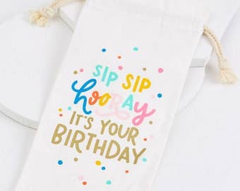 Wine Bottle Bag - Happy Birthday