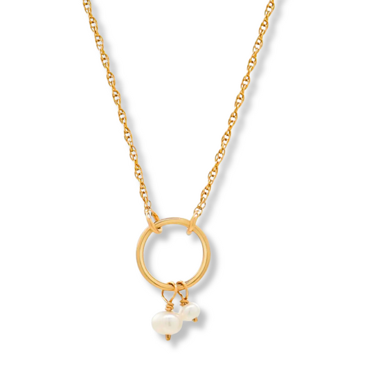 14k Gold Filled Duo Pearl Necklace