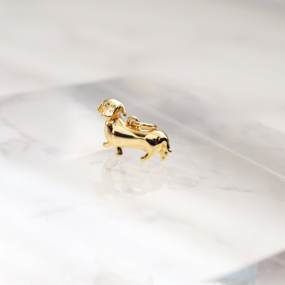 18K Gold Filled Dachshund Charm