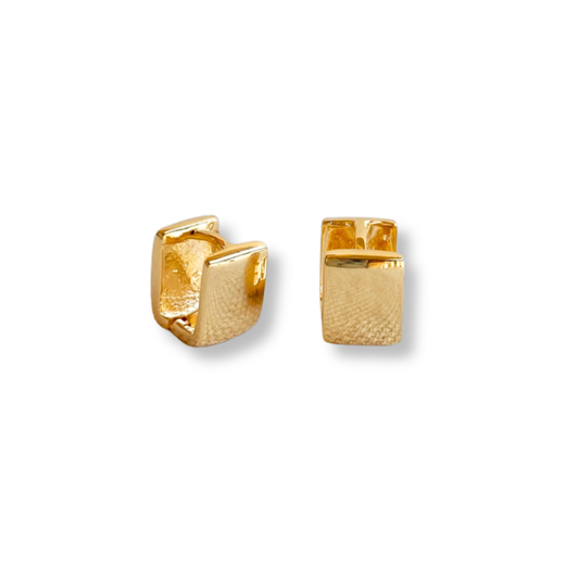 18k Gold Filled Square Clicker Huggies