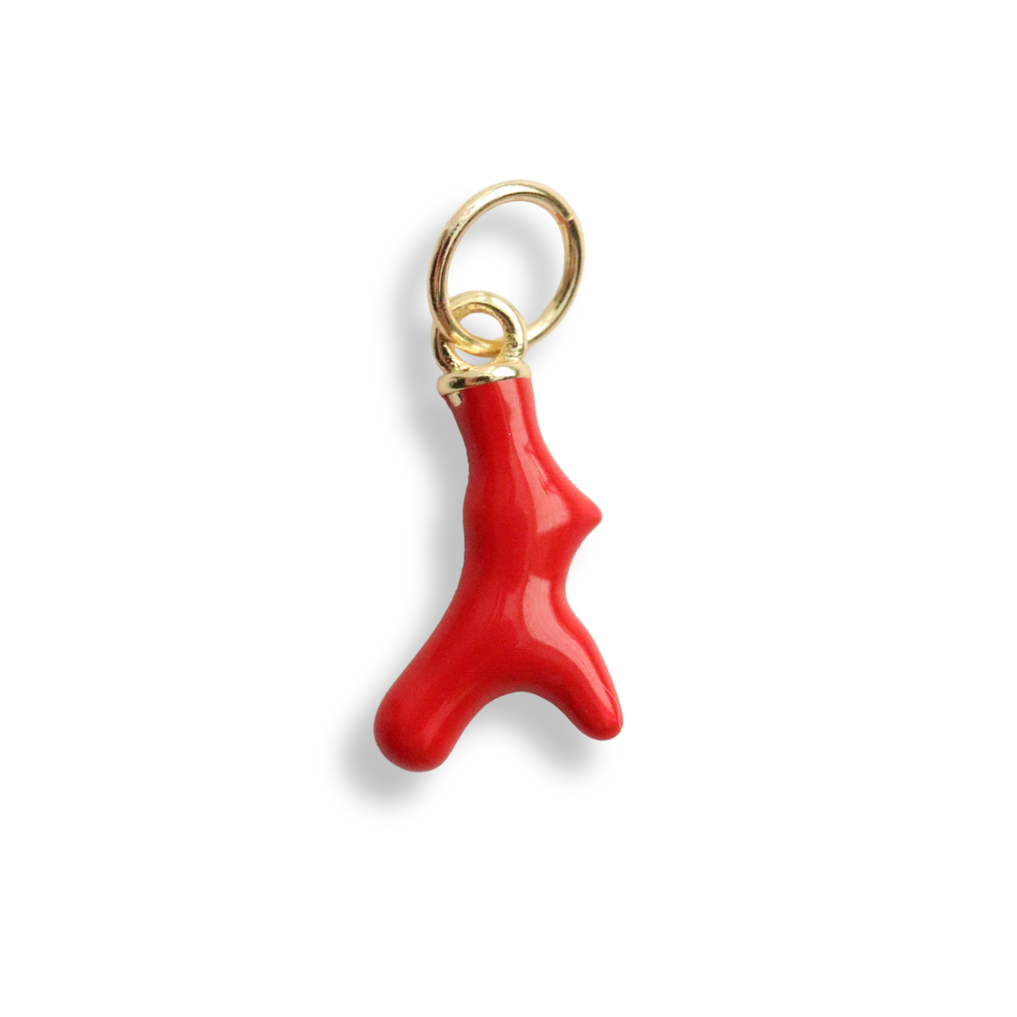 14k Yellow Gold Filled Coral Charm