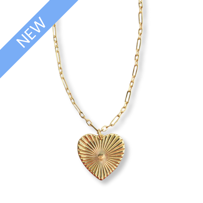 18k Gold Filled Heart Pendant Necklace