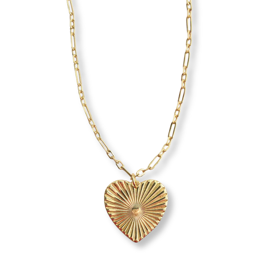 18k Gold Filled Heart Pendant Necklace