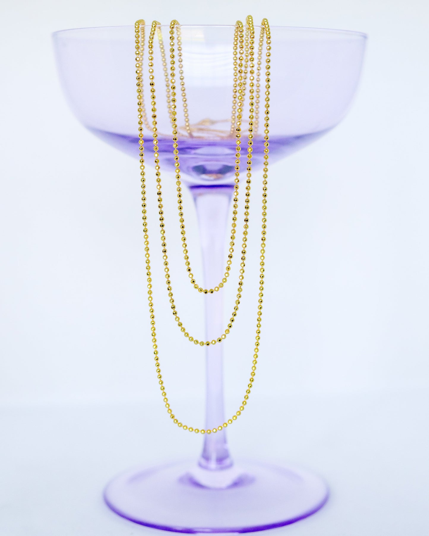 Gold Filled Round Beaded 18" Layering Chain