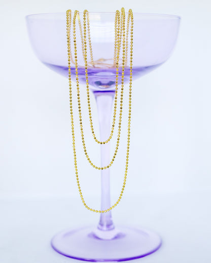 Gold Filled Round Beaded 18" Layering Chain