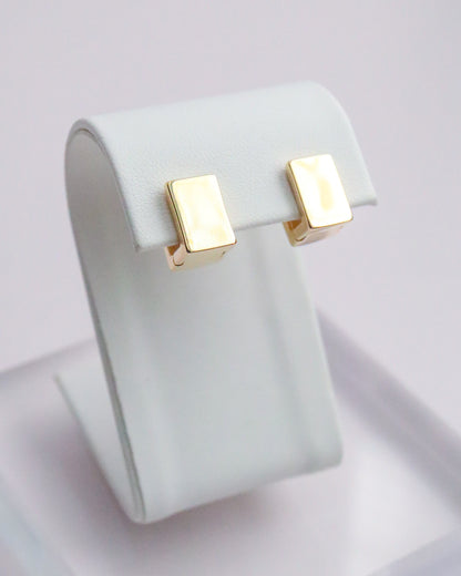 18k Gold Filled Square Clicker Huggies