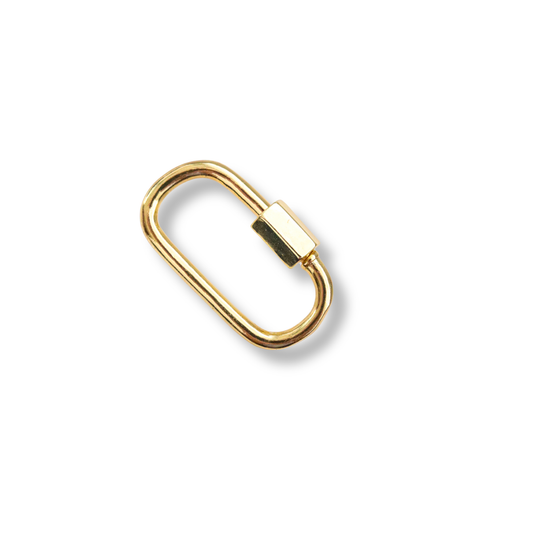 14K Gold Filled Oval Carabiner Pendant