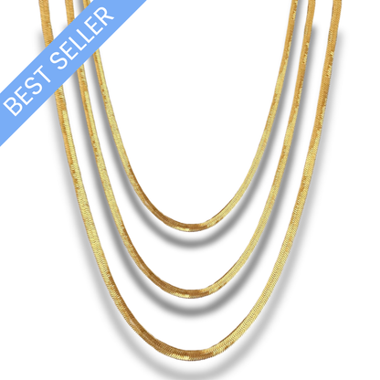 18k Gold Filled 4.0mm Herringbone Chain
