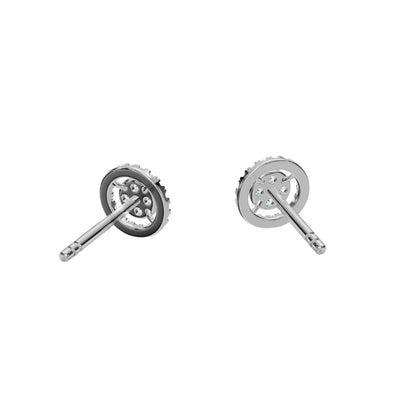 Pavé Round Stud - White Gold