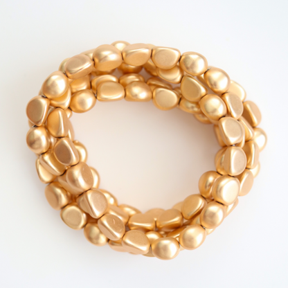 Matte Gold Bracelet Stack