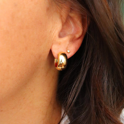 18k Gold Filled Clicker Huggies