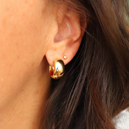 18k Gold Filled Clicker Huggies