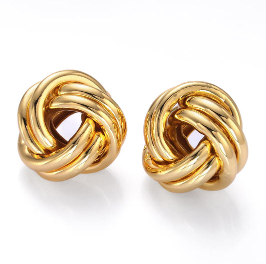Gold Filled Knot Stud Earrings