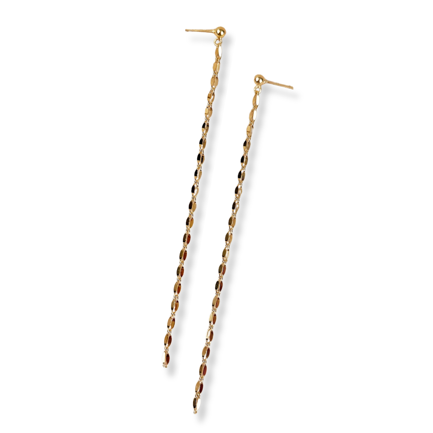 18k Gold Filled Long Chain Drop Earrings