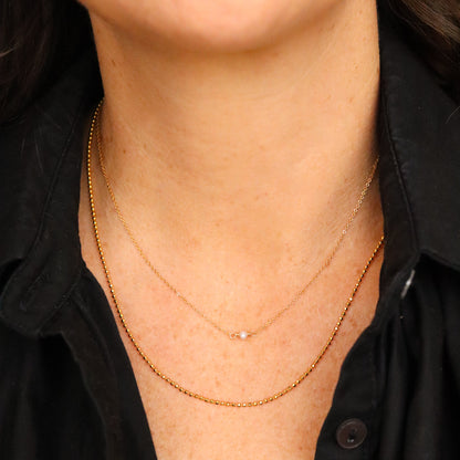 Gold Filled Round Beaded 18" Layering Chain