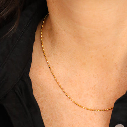 Gold Filled Round Beaded 18" Layering Chain