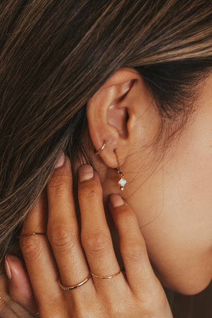 14k Solid Gold Petite Huggies